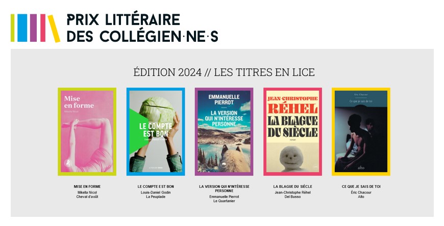 Finalistes du Prix littéraire des collégien·ne·s 2024