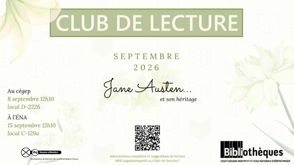 Jane Austen et son héritage, le thème de notre prochain club de lecture!