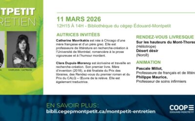 Bienvenue au premier Montpetit entretien de la session ! – DEVRAIT ÊTRE REPORTÉ À UNE AUTRE DATE