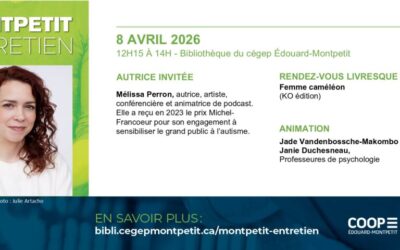 Mélissa Perron est l’invitée du prochain Montpetit entretien