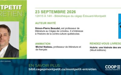 Simon-Pierre Beaudet est l&rsquo;invité du prochain Montpetit entretien