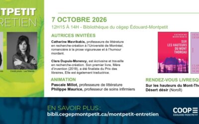 CE MIDI : Catherine Mavrikakis et Clara Dupuis-Morency sont les invitées du Montpetit entretien