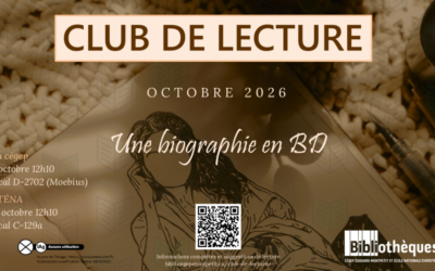 Une biographie en BD, le thème de notre prochain club de lecture!
