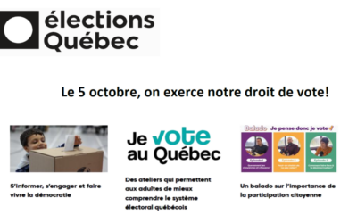 Le 5 octobre, on exerce notre droit de vote!