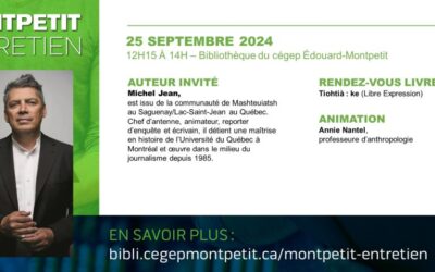 Michel Jean est l’invité du prochain Montpetit entretien