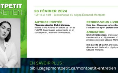 Florence-Agathe Dubé-Moreau est l’invitée du prochain Montpetit entretien